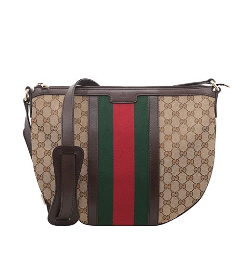 gucci cross shoulder bags|Gucci canvas crossbody bag.